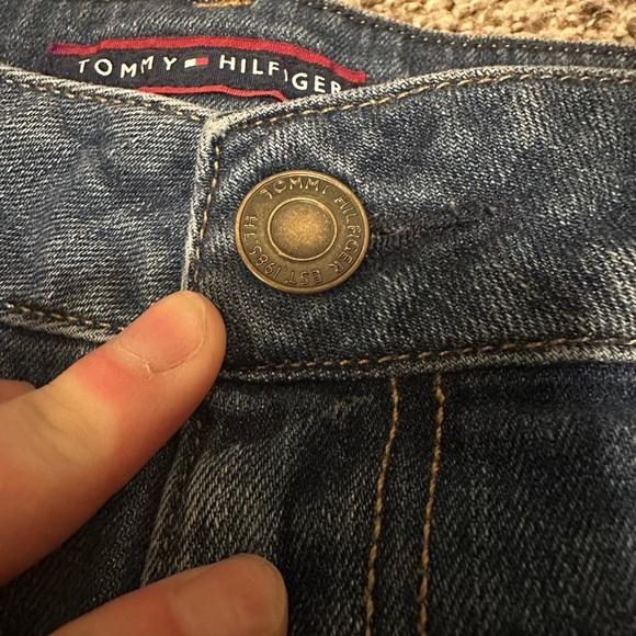 Tommy Hilfiger Jean Shorts Medium Blue Cut-Off Style - Picture 3 of 7